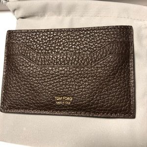 Tom Ford brown leather wallet / card holder